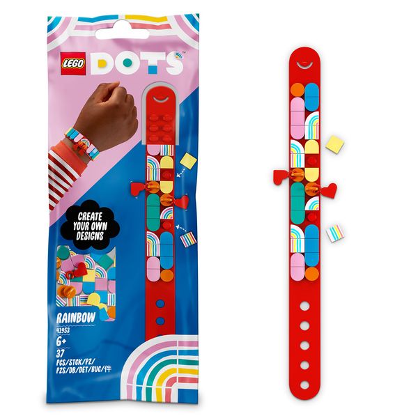 LEGO 41953 DOTS Regenbogen Armband mit Anhängern