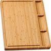 Extra Large Bamboo Cutting Board 17X12.6 Reversible With Juice Grooves