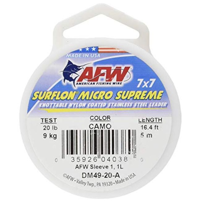 AFW Surflon Camo Brown Leader Wire