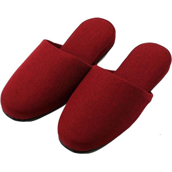 HYBRIDWORKS Slippers, 1 Pair Set, Hanging, Upholstery Fabric, Unisex, Firm, For Guests, Commercial Use, Wine (single)