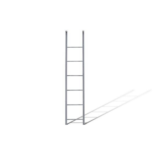 Window Well Supply Heavy-Duty Steel Window Well Ladder (7-Rung, Grey)