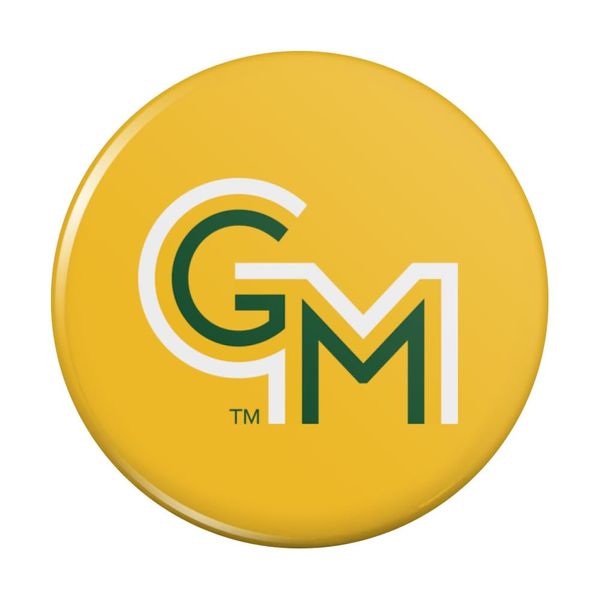 George Mason University Secondary Logo Kitchen Refrigerator Locker Button Magnet - 1" Diameter