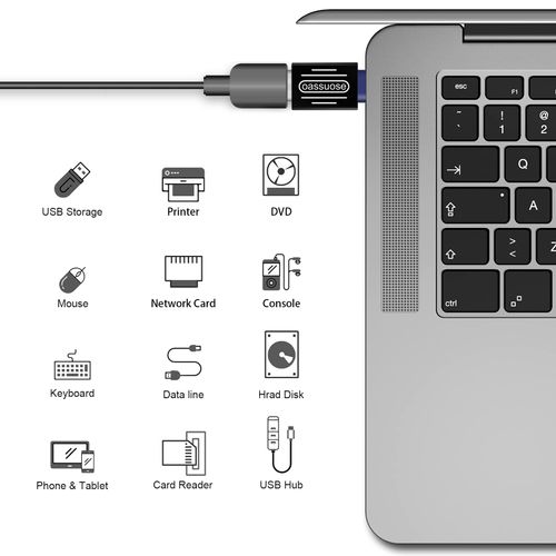 Oassuose USB C to USB 3.0 Adapter [4-Pack Gold-Plated]，USB C Male to USB 3.0 Female OTG Adapter for MacBook Pro 2020,MacBook Air 2020,iPad mini/Pro 2021,iMac 2020 and Other Type C Devices (Red)