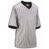 Smitty Comfort Tech Performance Mesh Grey Pinstripe V Neck Shirt, Medium