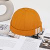 WULIQIUQIU Brimless Docker Cap for Men Sailor Cap Skullcap Beanie Hat(Yellow)