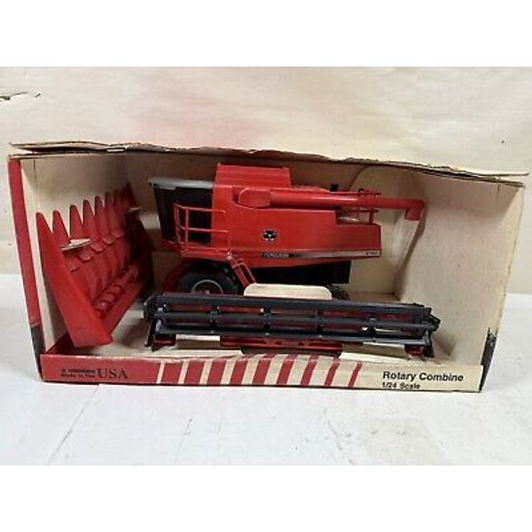 1/24 MF Massey Ferguson 8780 Rotary Combine 2 Heads Tractor DieCast Scale Models