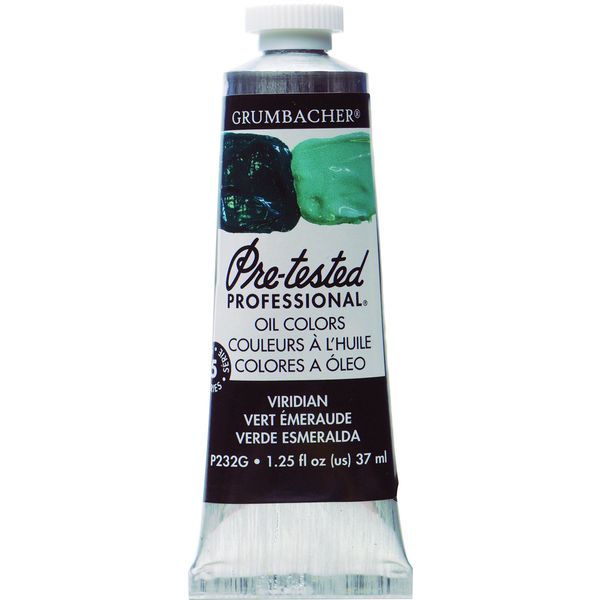 Grumbacher Pre-Tested Oil Paint, 37ml/1.25 Ounce, Viridian (P232G)