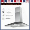 30in Kitchen Wall Mount Range Hood 450CFM Stainless Steel Touch Control Adjust