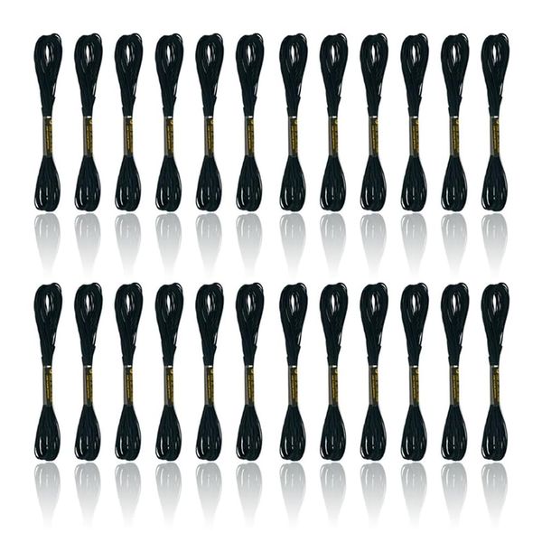 YFFSFDC Embroidery Thread Embroidery Set Sewing Thread Cross Stitch Craft Thread for Beginners Black White (Black)