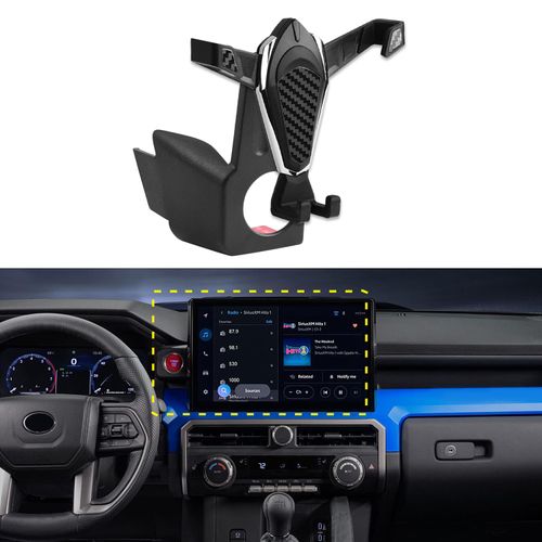 L2R for Tacoma Car Phone Mount, Carbon Black Interior Hands Free Phone Holder, Gravity Air Vent Car Mount for Cell Phone Compatible with Toyota Tacoma 2024 2025 (for SR, SR5, Sport Version)