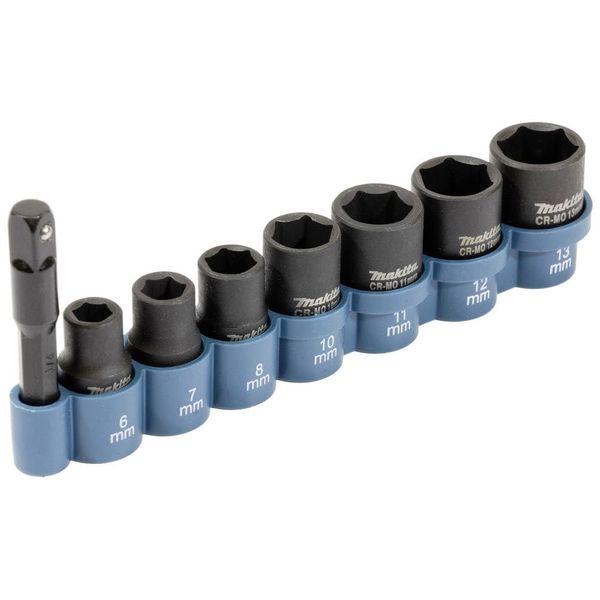 Makita E-12289 8 Piece Impact Socket Set ¼” Sq