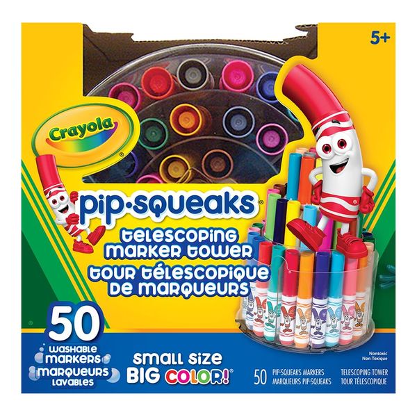 Crayola Pip Squeaks Marker Set, 50 Washable Markers, Gift for Kids