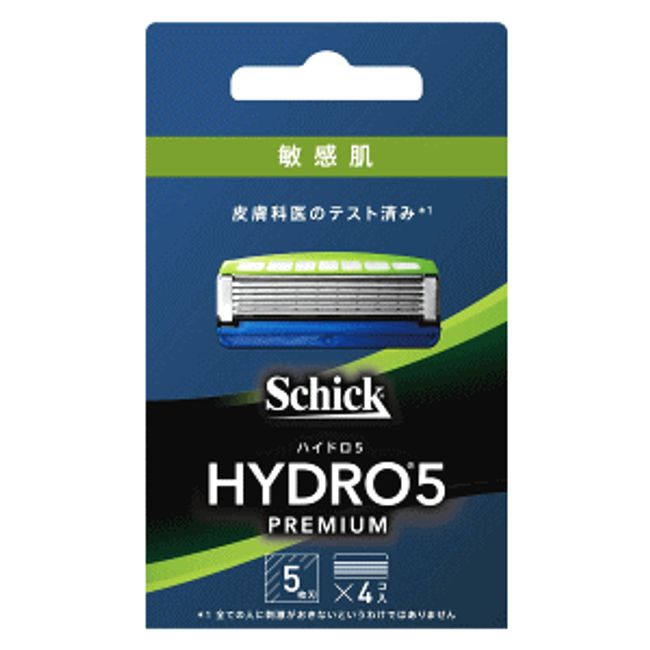 Schick Japan Schick Hydro 5 Premium Replacement Blades for Sensitive Skin, 4 Pieces