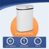 Pemberly Row 13 Gallon Stainless Steel Motion Sensor Automatic Trash Can - White