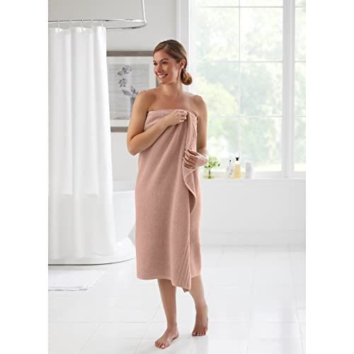 BrylaneHome Zero Twist Oversized Bath Sheet, Blush Beige