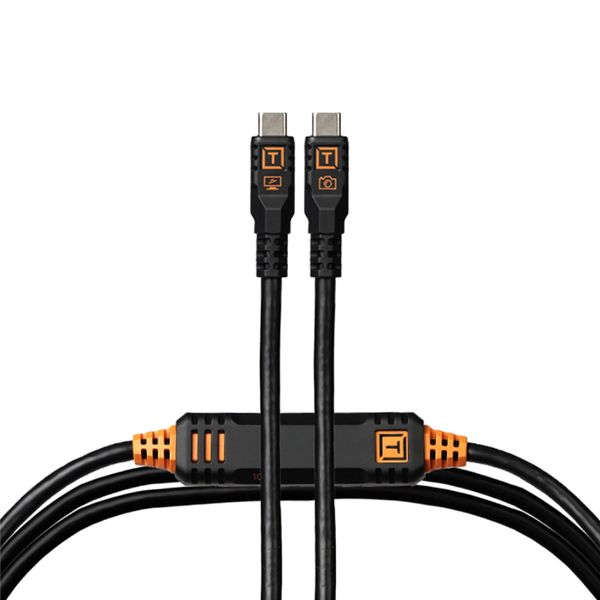Tether Tools TetherPro Optima 10G USB Exclusive Data Transfer, 15’ (4.6M) Straight to Straight Cable - Black