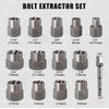 14PC Impact Damaged Bolt Nut Screw Remover Tool Socket Threading Extractor