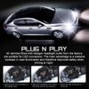 H13 9008 LED Replacement Headlight Bulbs Kit Direct Plugin Harness Adapter