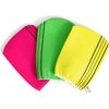 Bastex Exfoliating Bath Washcloth. Genuine Korean Towel Cloth Used for Exfoliating. Exfoliator Scrub Mitten for Bath and Shower Use - 3 Pieces (6.7 inch x 5.2 inch). Comes in Yellow, Pink and Green