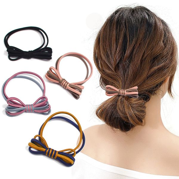 BIANHUAN Hair Elastics, Mature-Like, Thin, Ribbon, Simple, Stylish, Hair Accessories, Set of 15, Casual, Simple, Cute, Hair Arrangement, Office