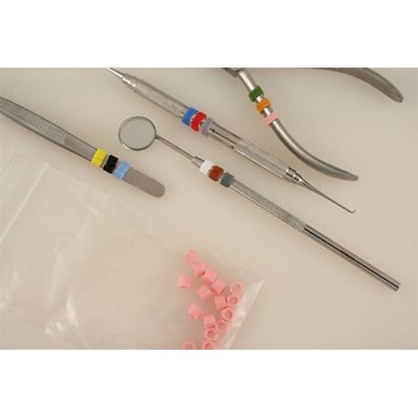Pink Color Coding Band 50-pack Dental Instruments Identification Silicone O-Ring