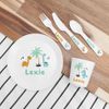 Personalised Children's Cute Dinosaur Dinner Set