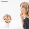 HORIUCHI MIRROR【正しい肌色を映す、高さ変更カンタン】 メイクアップミラー ナピュアミラー 角度＆高さ調整可能 化粧鏡 身支度 スタイリング メイクしやすい オシャレ 卓上ミラー デスクミラー インテリアに溶け込む おしゃれ デザイン ホワイト 日本製