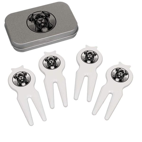 Azeeda 'Cane Corso' Golf Divot Tool/Repair Fork Gift Set (GO00063846)