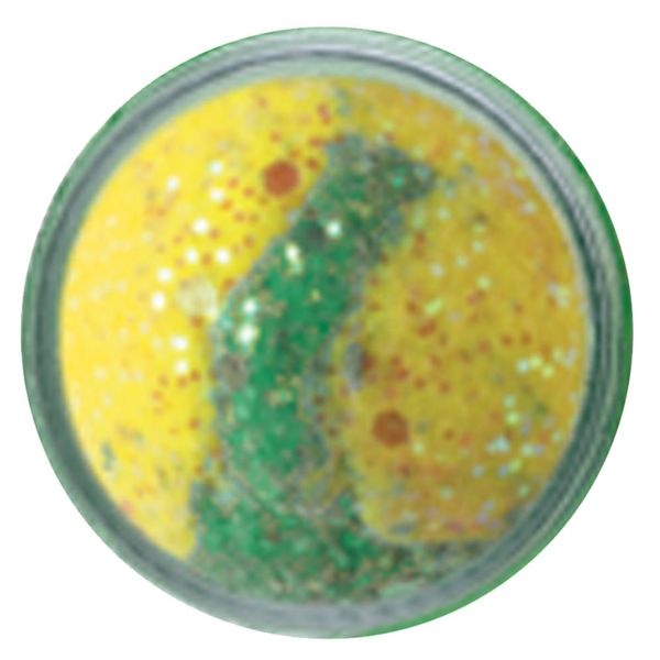 Berkley Powerbait Select Glitter Turbo Dough - Spring Green/Yellow.