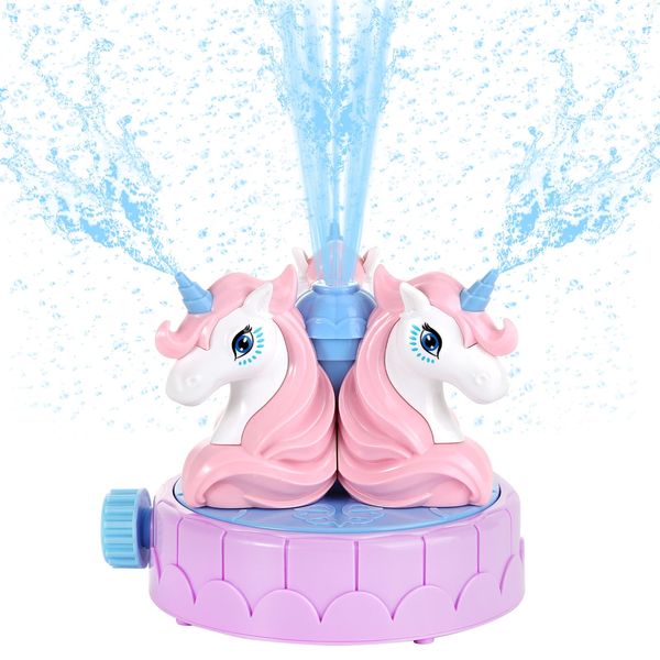 HeySplash Water Sprinkler Toy,Outdoor Play Toys for Kids,Toddler Summer Water Toys,Backyard Sprinkler Splashing Fun Toys Attaches to Garden Hose Yard for Over 3 Year Old Boys Girls Gifts