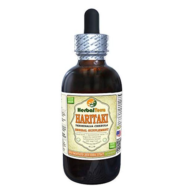 Haritaki, Giant Crepe-Myrtle (Terminalia Chebula) Dried Fruit Liquid Extract (Brand Name: HerbalTerra, Proudly Made in USA) 2 oz