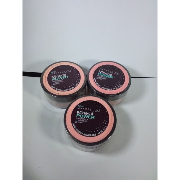 (Lot of 3) Maybelline Mineral Power Naturally Luminous Blush Original Rose