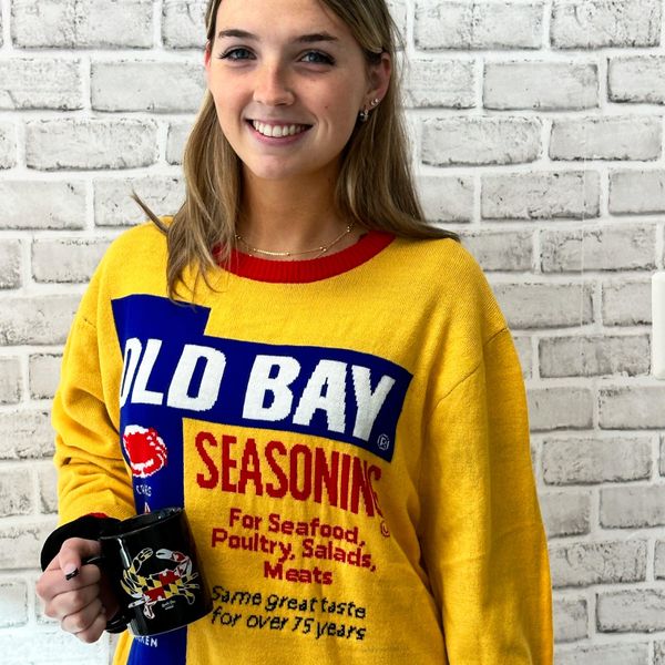 OLD BAY Can / Knit Sweater - Small / Yellow