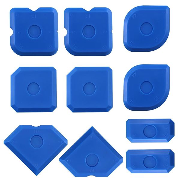 10 Pcs Silicone Sealant Finishing Tool Set, Reusable Silicone Remover Tool, Durable Smoothing Kit for Caulking, Multi-Edge Caulk Removal Kit for Kitchen, Bathroom, Floor, Tile Cleaning