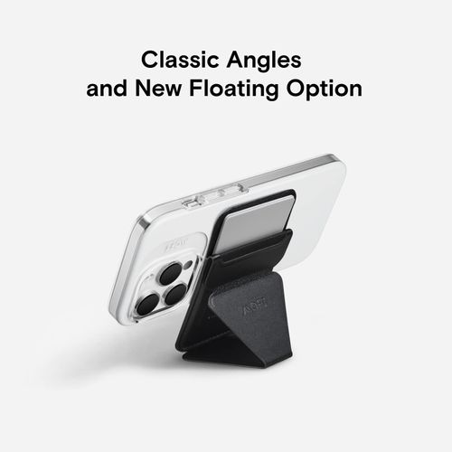 MOFT MagSafe Wallet Stand for iPhone 15/14/13/12 Series MagSafe Compatible Phone Stand with 3 Viewing Angles (Night Black)