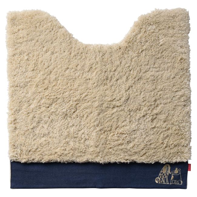 Marushin 6865005000 Lisa Larson Sketchdog Toilet Mat H 23.6 x W 24.2 inches (60 x 61.5 cm) Line Stitch Dog