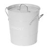 Metal Kitchen Compost Caddy - Composting Bin for Food Waste Recycling (Light Grey)