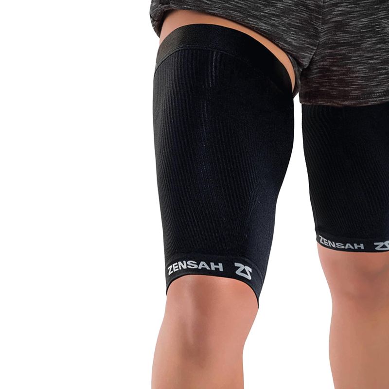 Zensah Thigh Compression Sleeve – Hamstring Support, Quad Wrap for Men ...