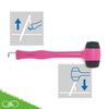 MOSCATELLI Multi-Purpose Camping Hammer, Robust and Ergonomic with Hook for Removing Peg - Fuchsia