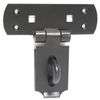 T-Shape Black Vertical Locking Bar Hasp & Staple - Stable Gate/Shutter Lock Catch