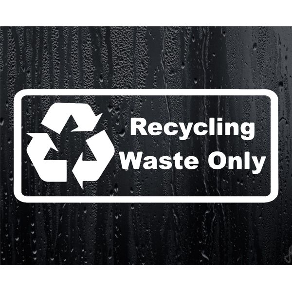 Bin Sticker Recycling Waste Only Refuse Wheelie Bin Warning Decal – Small