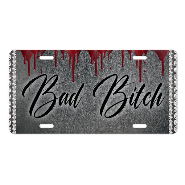 Vanity Aluminum Front License Plate (Bad B*tch)