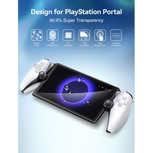 ivoler [2-pack Screen Protector compatible with PlayStation Portal Remote Player, Tempered Glass Protection Film [without air bubbles] [Hardness 9H] [Ultra Resistant]