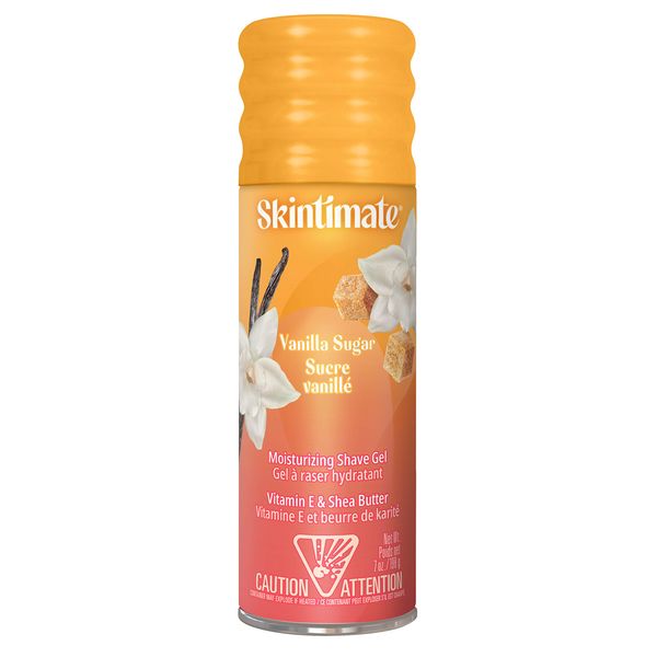 Skintimate Vanilla Sugar Shave Gel for Women With Shea Butter and Vitamin E, 7 Ounce - Pack Of 6