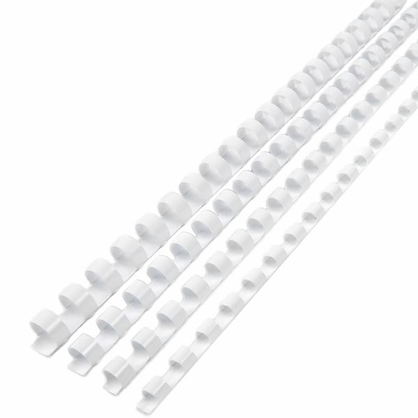 RAYSOONER CR-681012 White Binding Ring, Multi Size, Hole Diameter: 0.5, 0.4, 0.3 inches (12 mm), 0.3 inches (8 mm), 0.2 inches (6 mm), A4 Size, 1 Box = 100 White 20 Holes