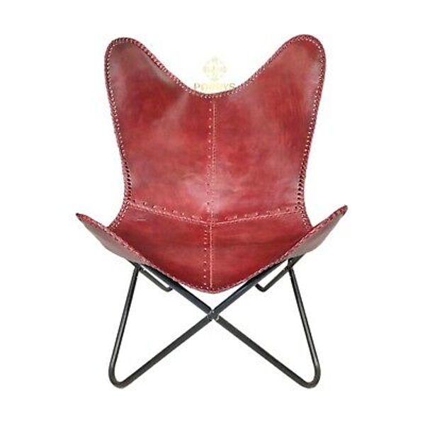 Butterfly Chair-Leather Butterfly Home Decor Chair–Relaxing Office Chair PL2.46