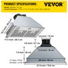 VEVOR Built-in Range Hood Insert Vent Hood 800CFM 30in Push Button Control