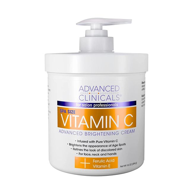 [Express Delivery] Advanced Clinicals Vitamin C Face &amp; Body Moisturizing Cream Vitamin C 16 oz 454 g