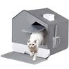 Extra Enclosed Cat Litter Box Drawer Type Cat Litter Tray with Plastic Scoop