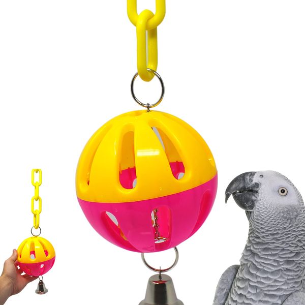 Bonka Bird Toys 3694 Huge Ball and Chain 24" x 5", Parrot Forage Puzzle Cage Toy, Cockatoo, Macaw, Amazon, and Similar